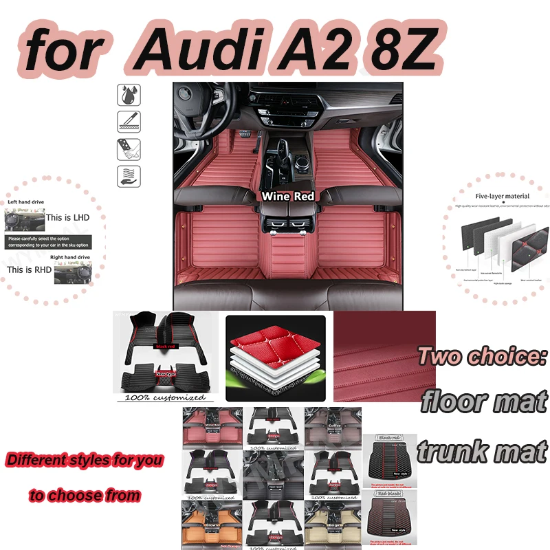 

Автомобильный коврик LUXURY для Audi A2 8Z 2000 ~ 2005, 5-местный автомобильный коврик на крыше воды