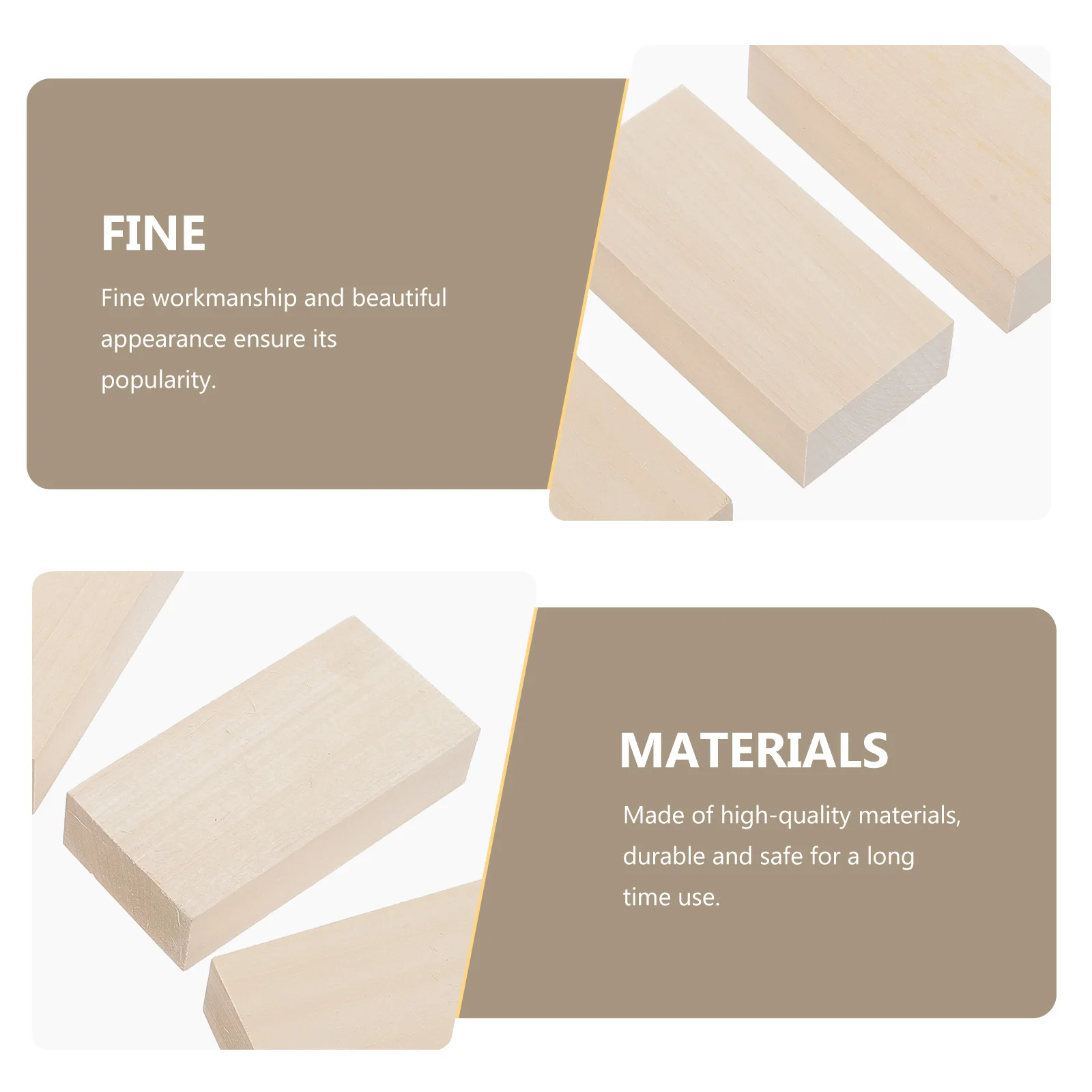 

10pcs Basswood Carving Blocks Natural Wooden Planks DIY Crafts Handmade Wood Material Square Small Blocks Wood for Classroom