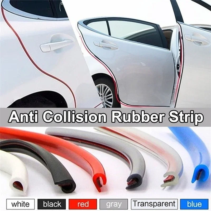 2/5M U Type Universal Car Door Protection Edge Guards Trim Trip Styling Moulding Strip Rubber Scratch Protector for Car-styling