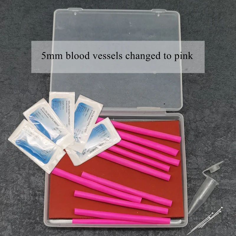 2mm5mm Microsurgery End-To-End Anastomosis Simulation Vascular Skill Training Model Suture Practice Kit