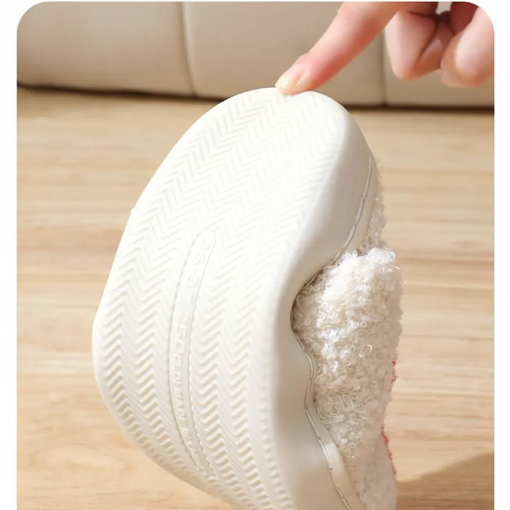 Warm Plush Indoor Slippers Soft Fuzzy Home Footwear Cute Cartoon Design Anti Slip Winter Bedroom Slides House Shoes
