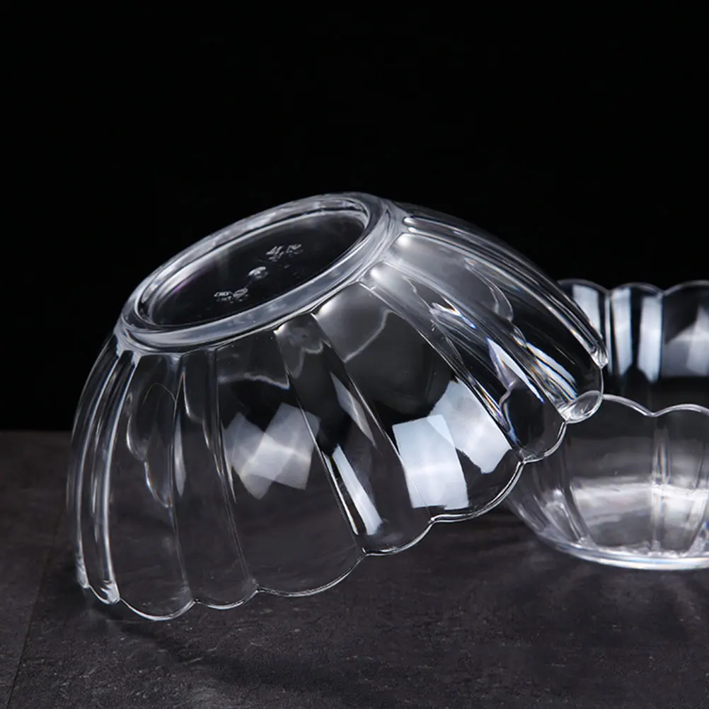 

Acrylic Fruit Bowl 14 8cm Transparent Salad Home Bowls Serving Countertop Clear Dessert Kitchen Restaurant Set Small