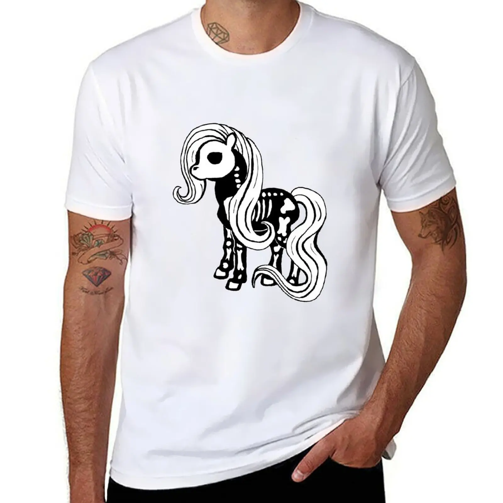Anatomy Beastie: My Little Skeleton Pony T-Shirt Functional Casual Short Sleeve Tee