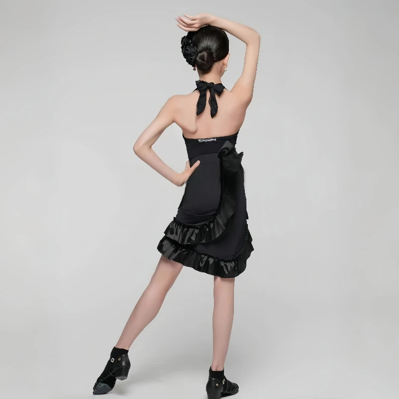 Sukienka do tańca latynoamerykańskiego dla dzieci, dziewczęca, profesjonalna, konkursowa, standardowa, do ćwiczeń, spódnica do tańca.