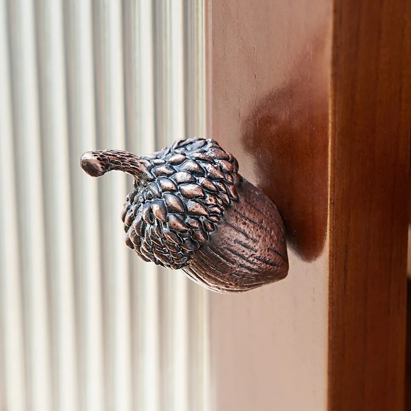 

Oak Acorn Cabinet Handle, Drawer Cupboard Door Small Pulls, Wine Cabinet Decorative Knobs Handicrafts