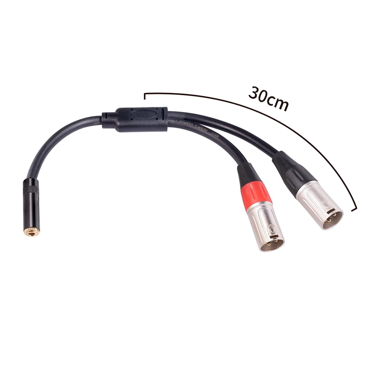 3.5mm Stereo Female Jack to Dual-XLR 3 Pin Male Plug Y Splitter OFC Aux Audio Cable 3.5mm to 3Pin XLR Y Microphone Cable