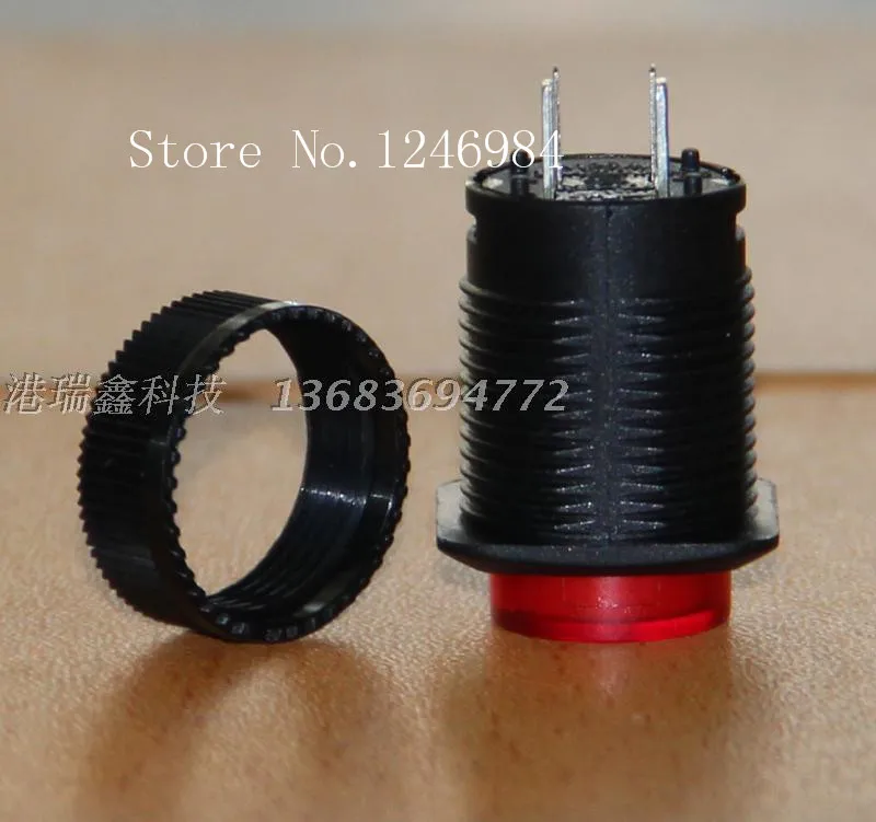 [SA]Taiwan New SCI illuminated red button on the with lock/reset one-way by -pass switch R13-508 genuine original M16--50pcs