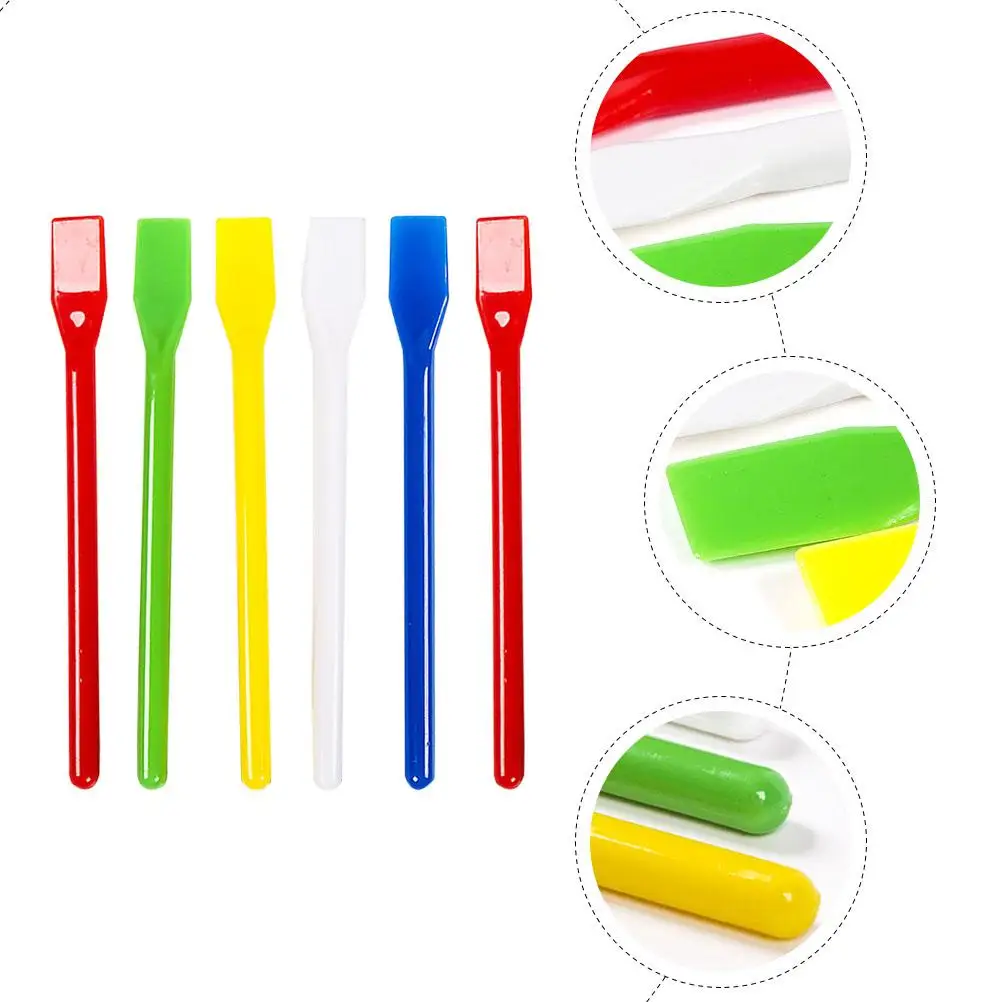 20 Pcs Plastic Mixing Rods Stir Sticks for Pigment Craft Tools Liquid Paint Stir Stick Easy Clean Smooth Create Colors Hygienic