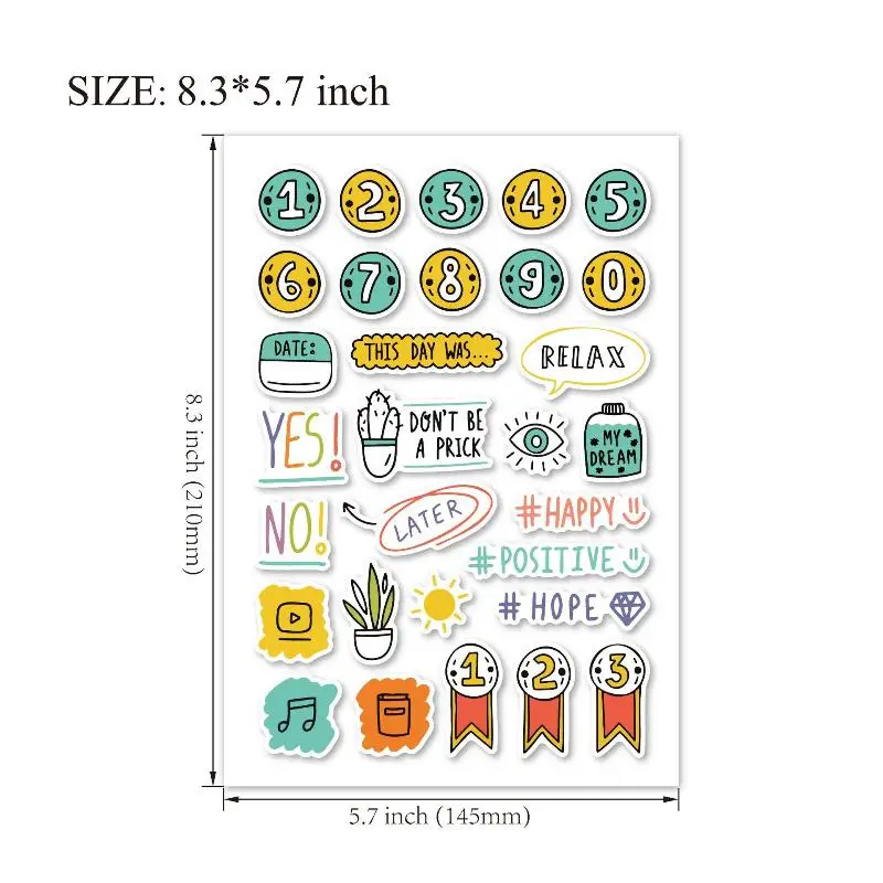 8 fogli 240 pezzi adesivi per la pianificazione delle stagioni natalizie adesivi colorati per pianificatori di graffiti per album di cartoni animati carini adesivi per telefono