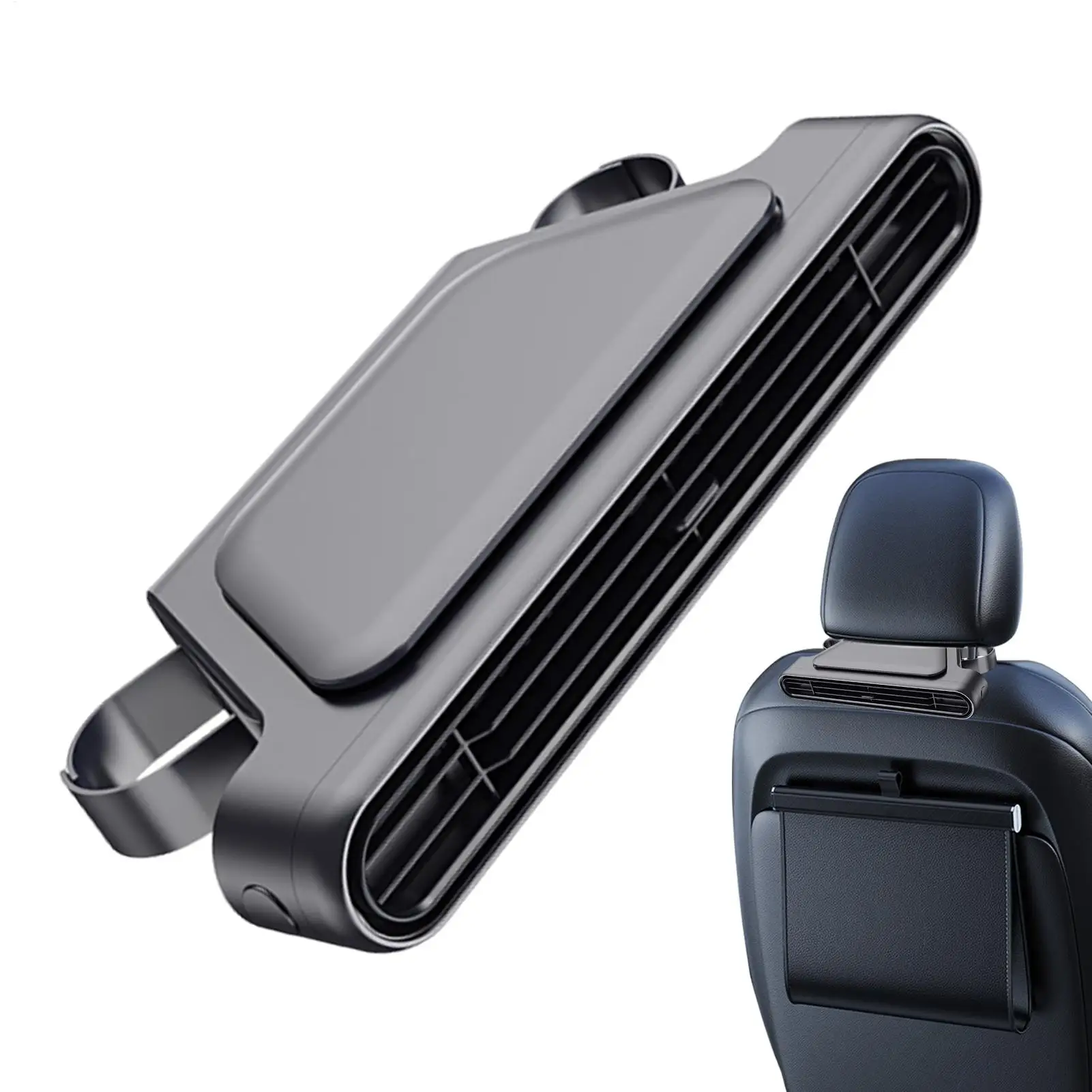 Rechargeable Fan Portable Adjustable Quiet Double Turbine Portable Car Air Freshener Fan For Sedan SUV RV Van Vehicle Interior
