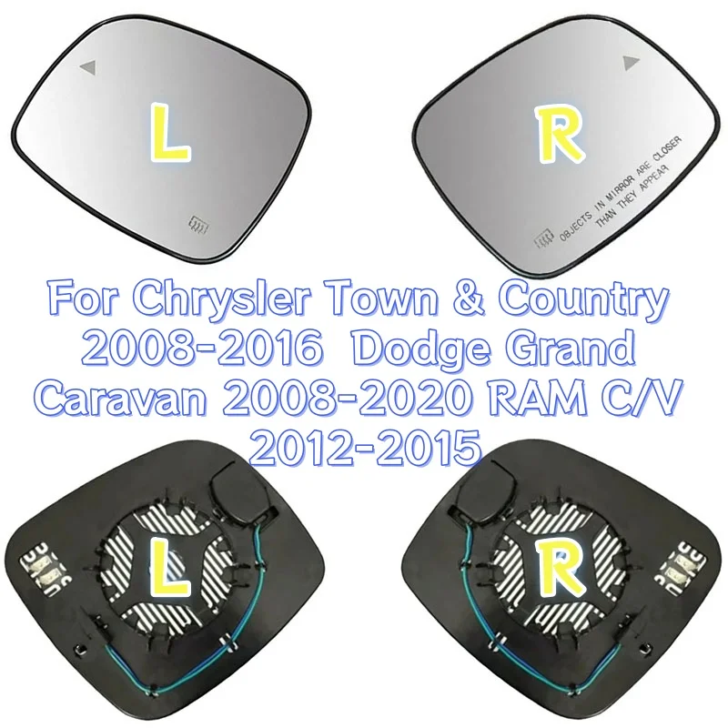 

Для Chrysler Town & Country 2008-2016 Dodge Grand Caravan 2008-2020 RAM C/V с подогревом, предупреждение о слепой пятне, заднее зеркало, новое