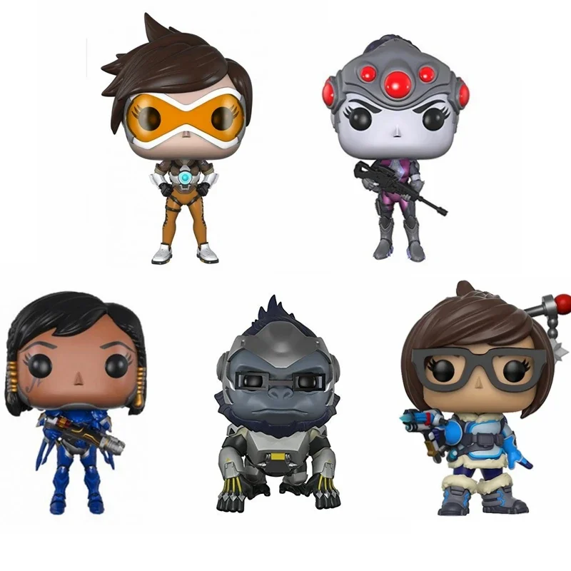 FUNKO POP OverWatch Rye Pioneer Tracer #92 WIDOEMAKER #94 PHARAH #95 WINSTON #97 MEI #180 Soldiers Action Model Figure Toy Gift