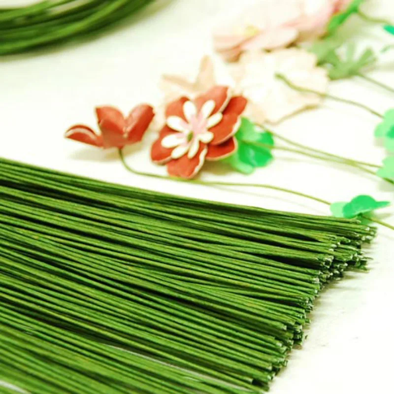 40ชิ้น/ล็อตกระดาษคุณภาพสูงครอบคลุมสาขาประดิษฐ์ Twigs ลวดเหล็กสำหรับ DIY/ไนลอนดอกไม้ Accesso