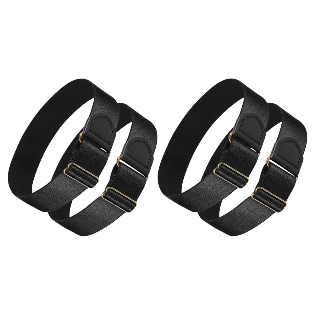 

4 Pcs Sleeve Holders Lightweight Adjustable Shirt Stay Belt Arm Sock Garters Durable Nylon Shirt Stays for Men Women