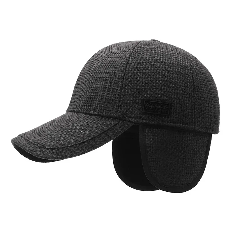 NORTHWOOD wysokiej jakości męska zimowa czapka z daszkiem utrzymuj ciepło Snapback z nausznikami Outdoor wiatroszczelne czapki dla taty czapki kości