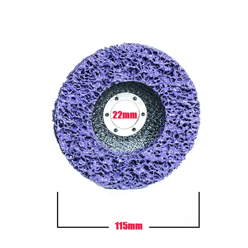 Disco de amoladora angular de 6 piezas, rueda abrasiva de Coral de 125mm, 115mm y 100mm, rueda de disco de tira de polietileno, eliminación de óxido de pintura limpia para amoladora angular