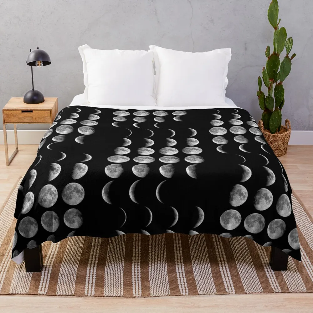 Moon Phases Throw Blanket Blankets For Baby For Sofa Thin Blankets