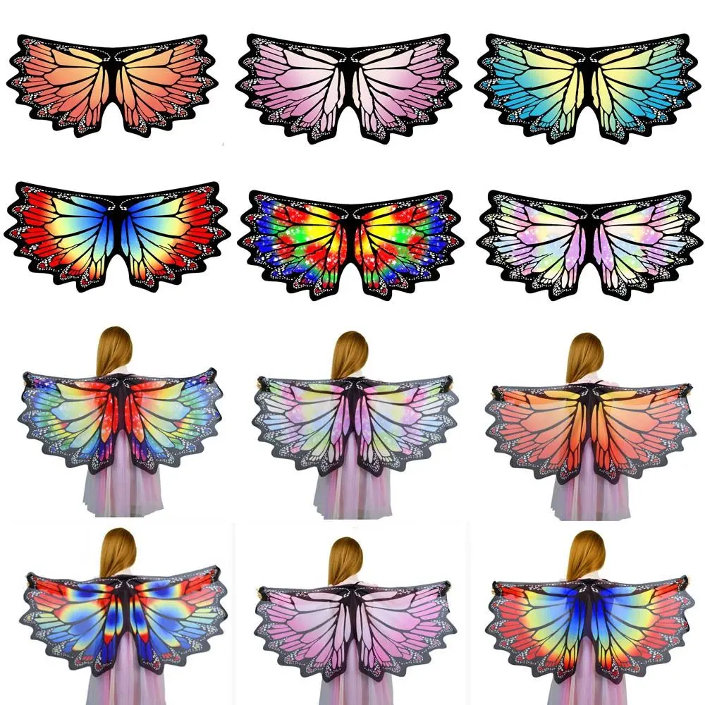 Creative Chiffon Butterfly Cape Gradient Dressing Up Scarves & Wraps Party Props Costume Wing Cloak Kids