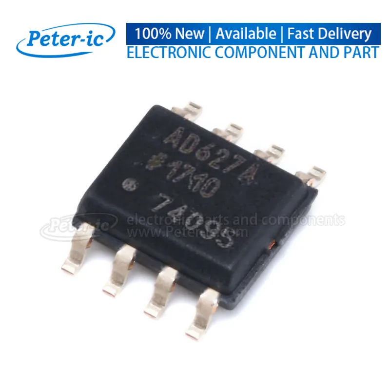 AD627ARZ-R7 AD627A AD627AR AD627ARZ SOIC-8 2nA 50uV 0.06V/us 80kHz Single Instrumentation Amplifiers Available Peter-ic(1pcs)