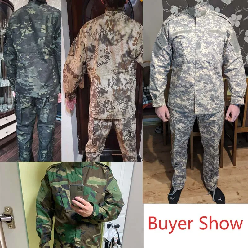 Uniform Airsoft Camo Tactical Suit Camping Men Special Forces Combat Jcckets Pants Militar Soldier Clothes