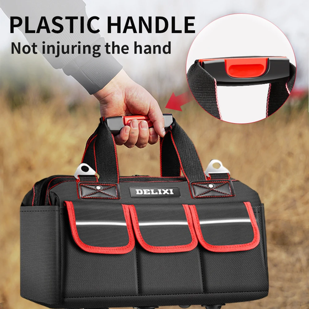 Multifunctional Tool Bag Waterproof Wear Resistant Work Toolkit Electrician Professional 600D Oxford Cloth Organizer Tool Bag