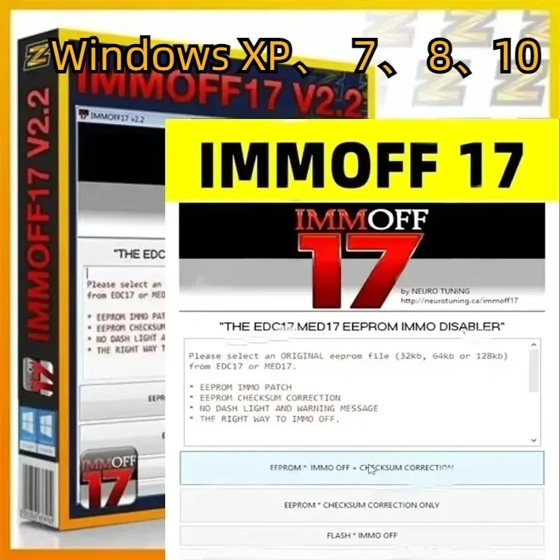 IMMO OFF Newest IMMOFF17 Software EDC17 with keygen Immo Off Ecu Program NEUROTUNING Immoff17 Disabler and install video guide