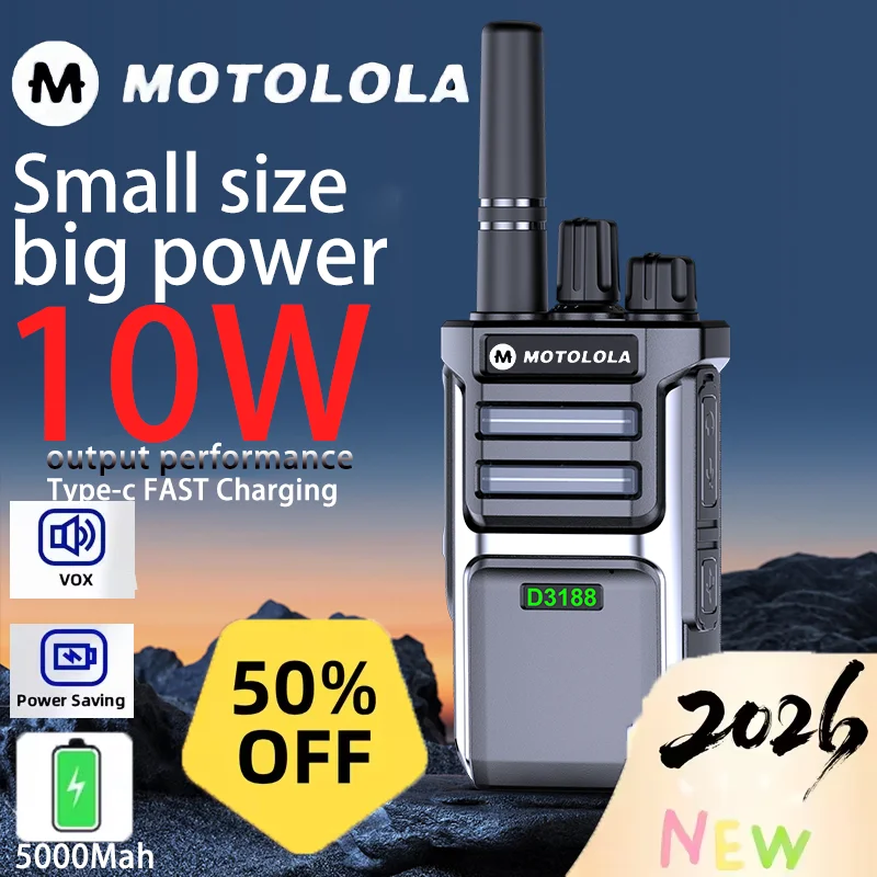 Motolola Mini Walkie Talkie Portable Two-Way Radio Set Walkie-talkies Radio Walkie Talkie Long Range COD