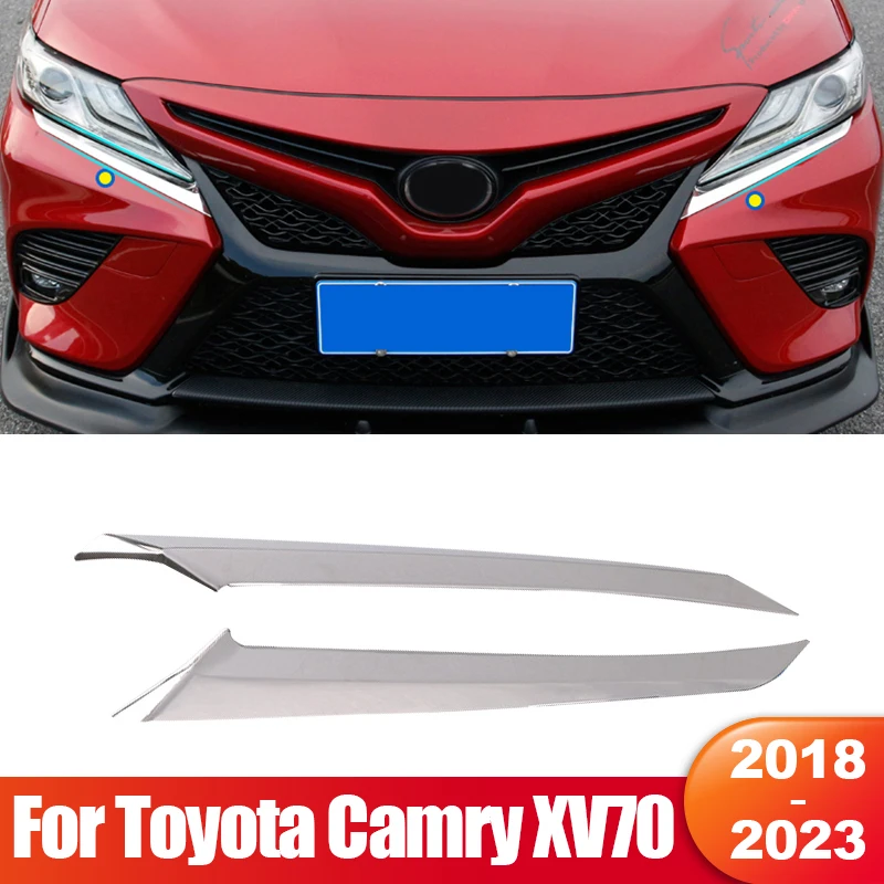

For Toyota Camry 70 XV70 2018 2019 2020 2021 2022 2023 Hybrid Car Headlight Trim Lamp Eyebrow Headlight Cover Trim Accessories
