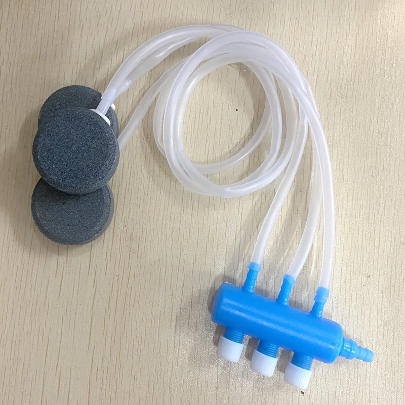 عملي حوض السمك مضخة هواء صمام التحكم في التدفق الموزع خرطوم الفاصل خزان الأسماك مضخة الملحقات انقسام تدفق الأكسجين أنبوب