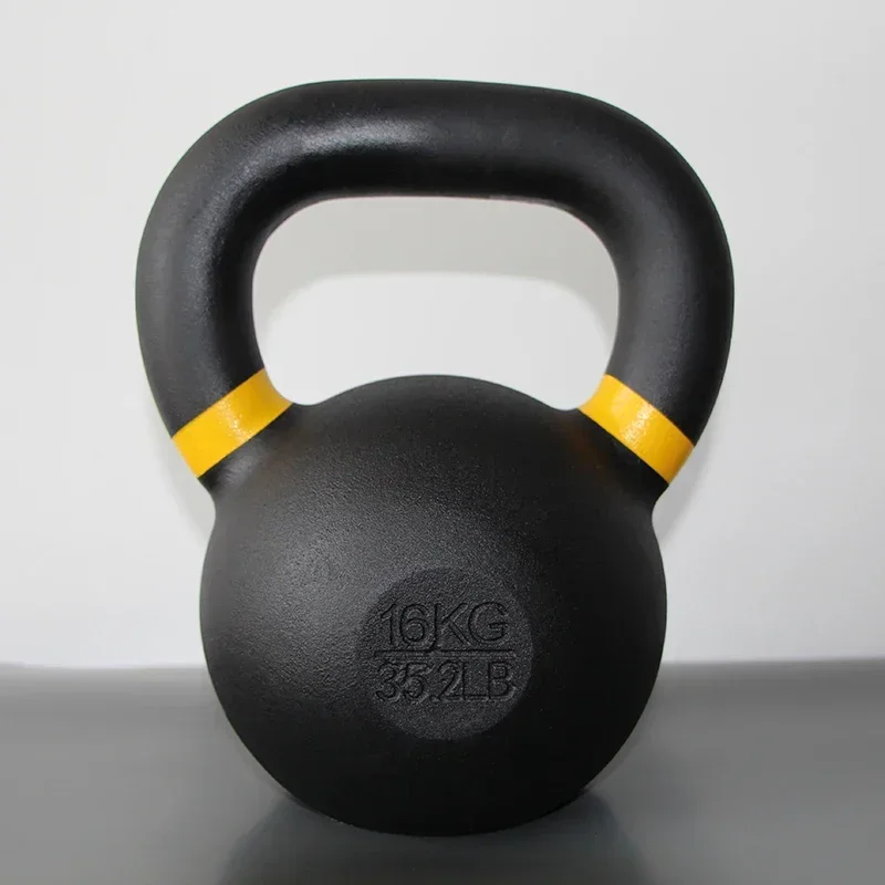 

Customizable Black Cast Iron Kettlebells Fitness Training Strength Competition 4kg 16kg 48kg Gym Yoga Practice Durable Steel