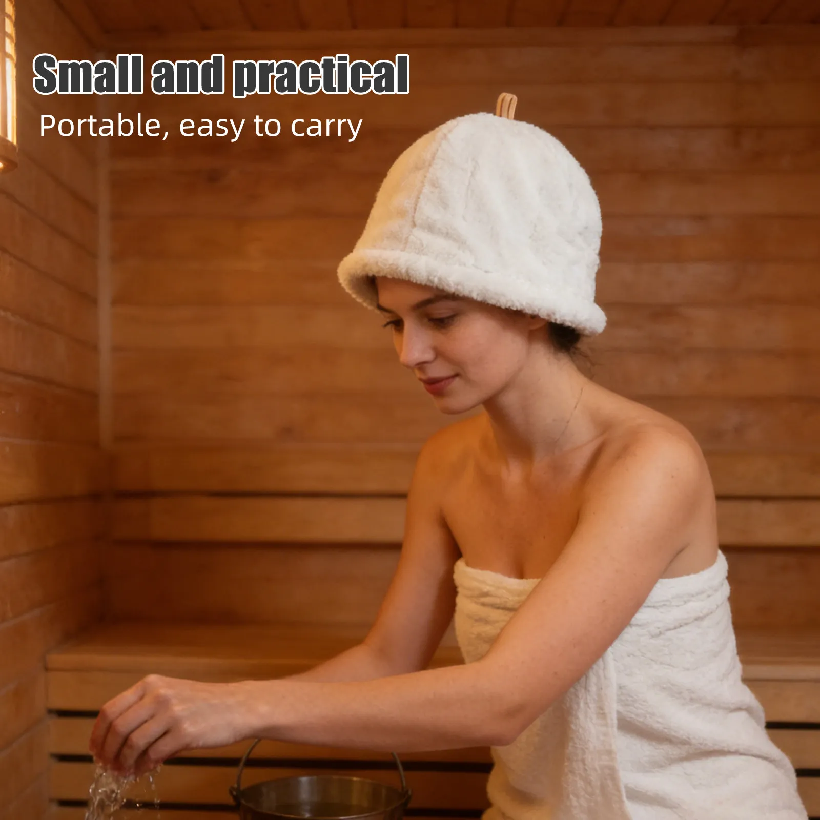 Sauna Hat Breathable Sauna Hair Protector Cap Unisex Russian Banya Accessory for Steam Room Bath Spa Hair Wrap