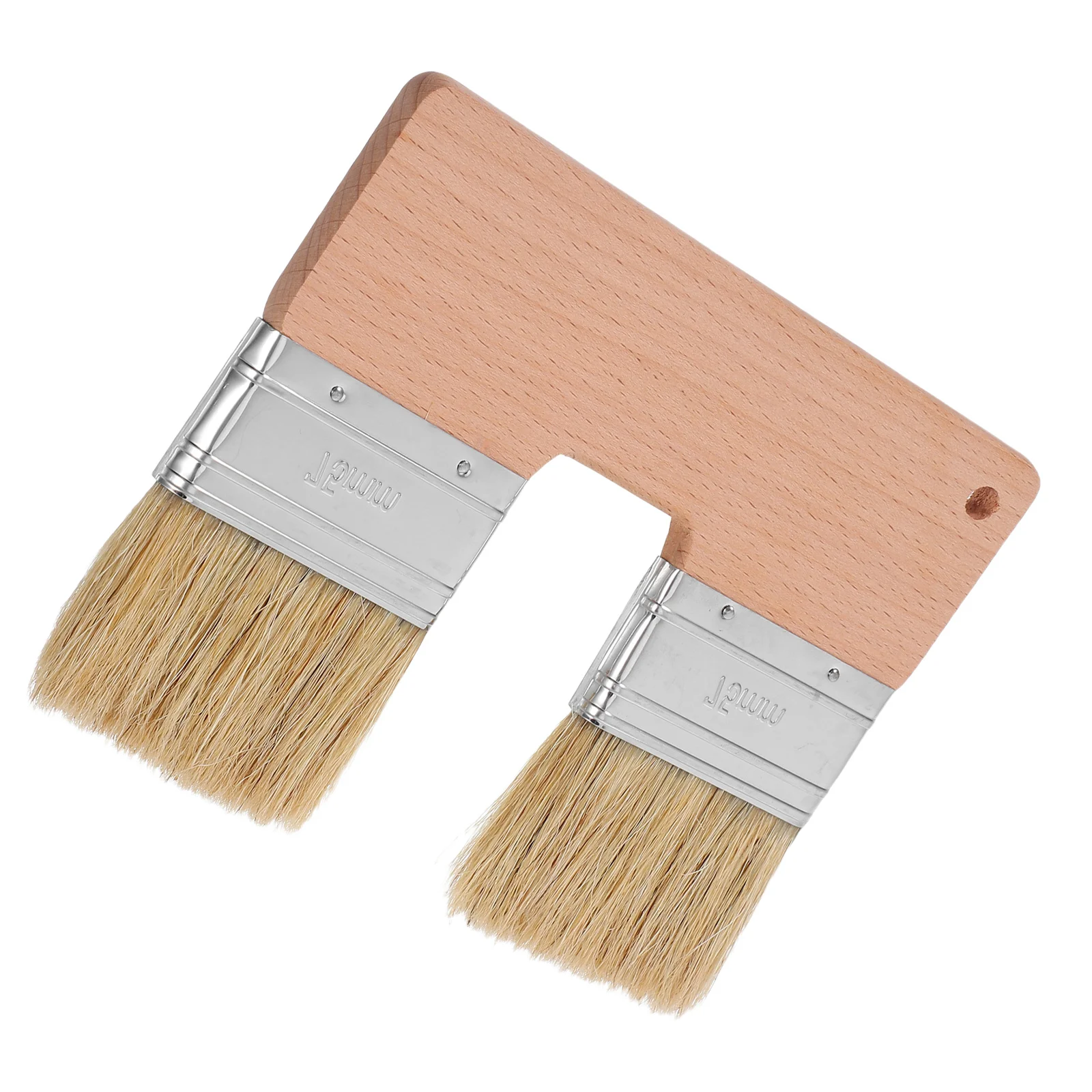 

Natural Bristle Paint Brush Flat Double Headed Art Brush For Canvas Wall Painting Acrylic Oil Application Dual Head
