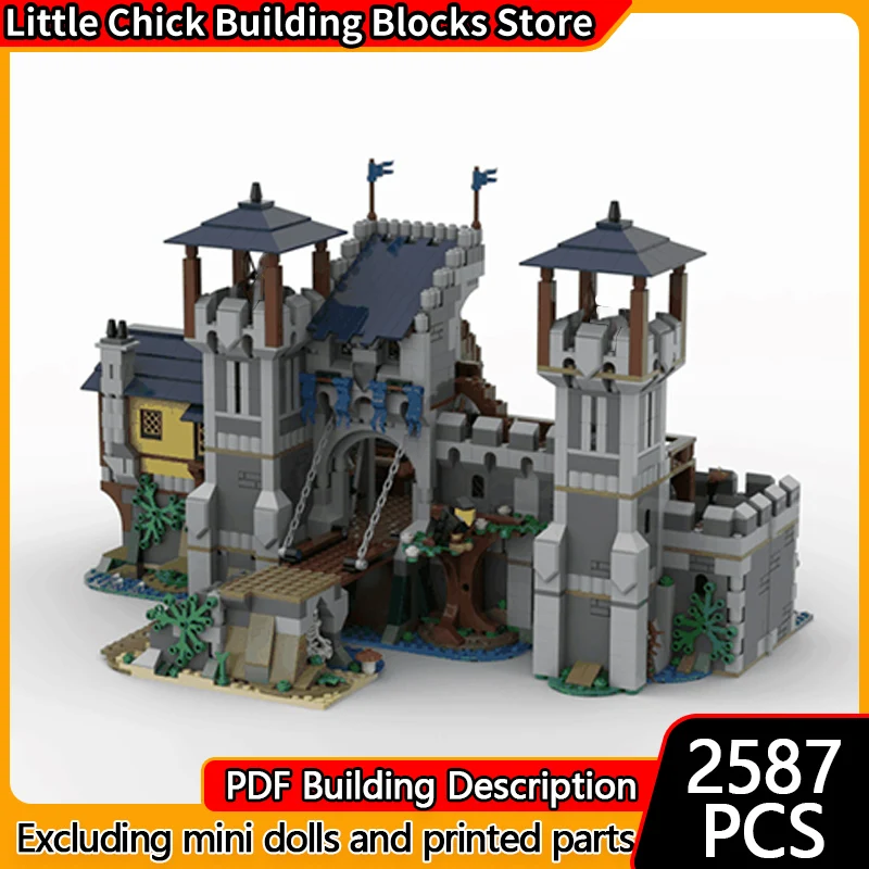 

Medieval Castle Model MOC Building Bricks Fortress Outpost Tower Modular Technology Children Holiday Gifts Assemble Toys Suit