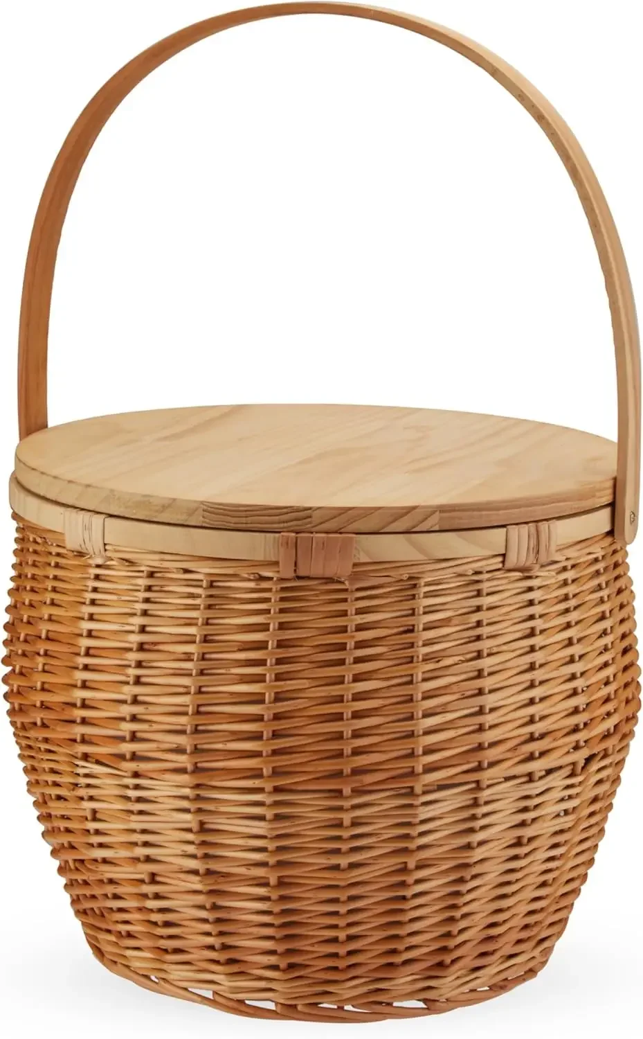 

Cask Willow Outdoor Insulated Wicker Basket with Picnic Equipment Set - Brown