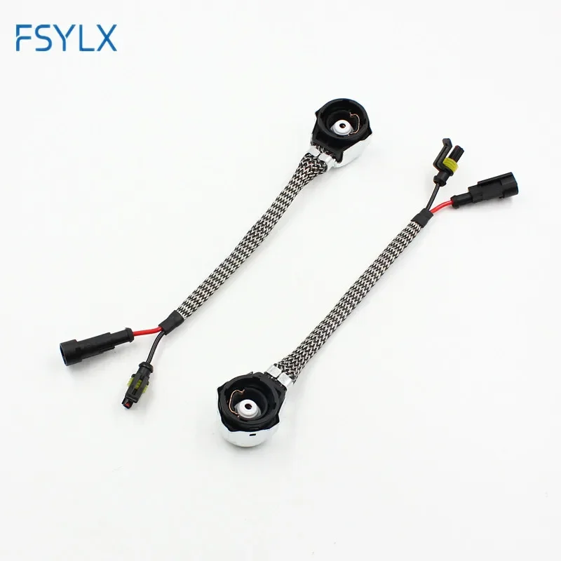 FSYLX 2XD2S D2R D4 AMP HID Adater Converter Socket cable D2S D2R D2C xenon hid bulb socket wire adaptor connector harness holder