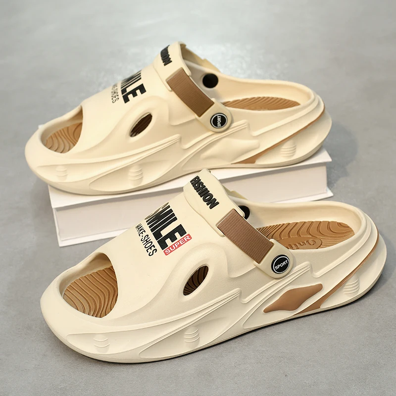 

New Men's Clogs Slippers Sandal Man Comfortable Garden Shoes Flat Camouflage Sandals Male Sneakers Outdoor Flip Flops Home Clogs