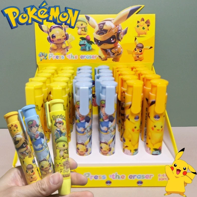 

1/4pcs Kawaii Pokemon Press Eraser Creative Writing Drawing Pencil Erasers Stationery Office School Supplies Kids Birthday Gift