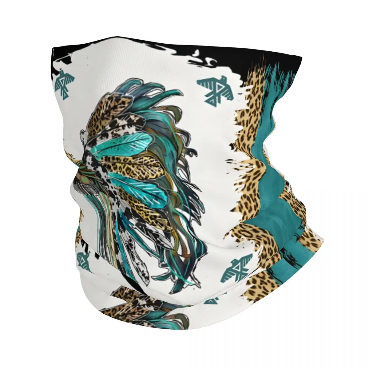 American Headdress With Birds Bandana Neck Cover Wrap Scarf Balaclava Cycling Unisex Adult Breathable