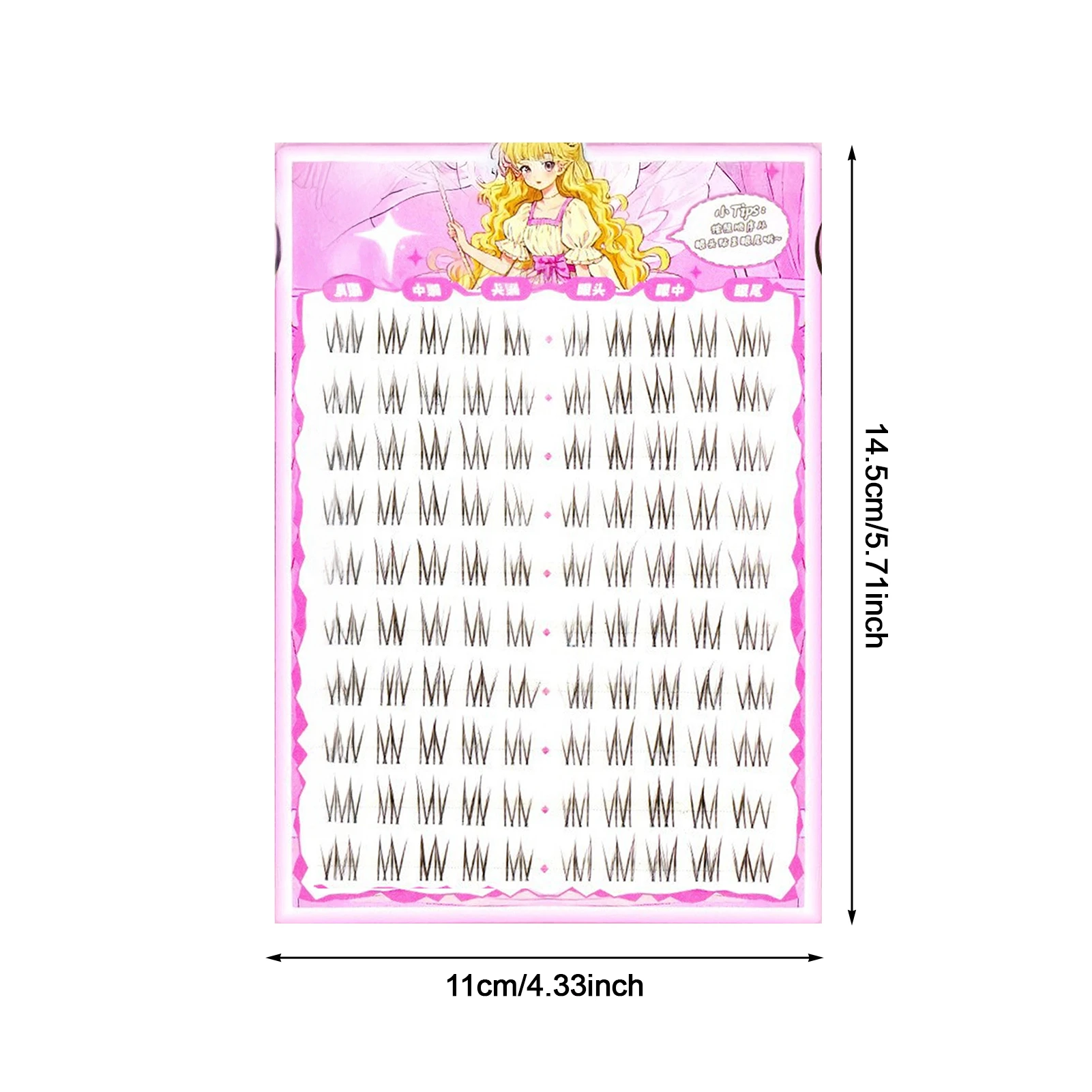 韓国風ナチュラルつけまつげ セグメント化された酸素のような見た目 フェアリーラッシュ Kpopアイドル レイジーガール フレア 簡単装着 デイリーアイラッシュ