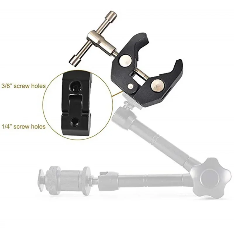 Photography Film and television studio large magic hand 11/7 inch strange arm crab pliers set LCD monitor / photo lamp bracket