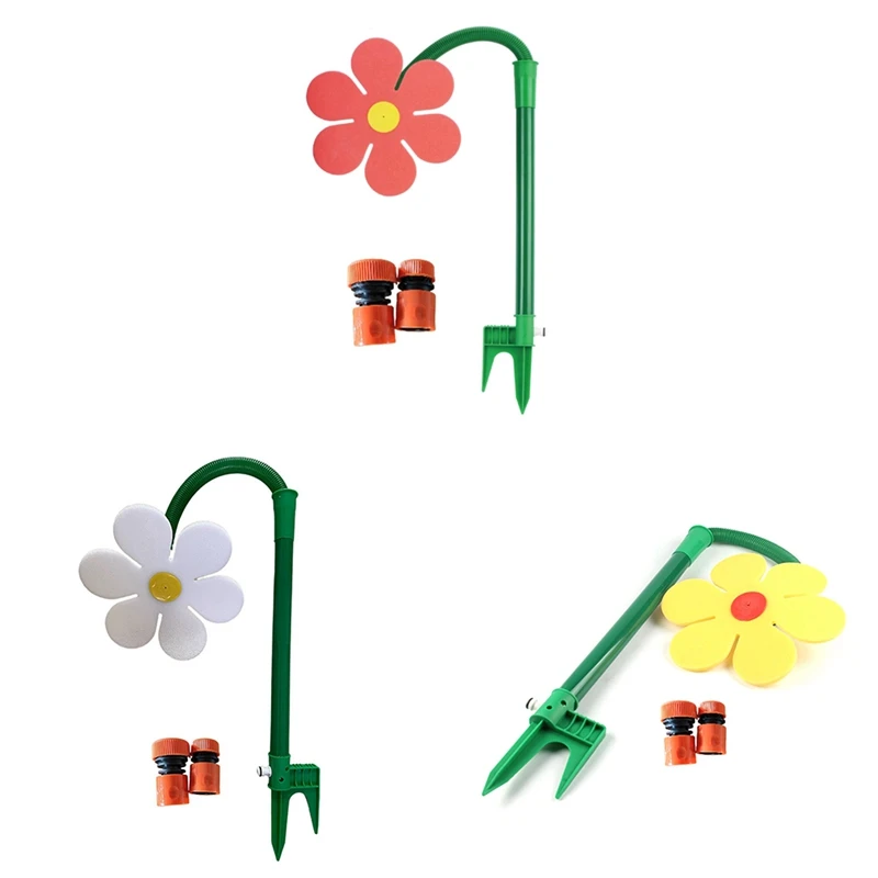 Watering Sprinkler Flower Shape Crazy Spin Sprinkler 720 Rotating Water For Yard Lawn Watering Irrigation Tool