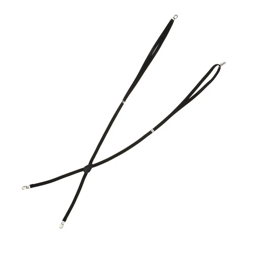 結婚式パーティー 大人用 ブラック スキニーサスペンダー 伸縮性 10mm