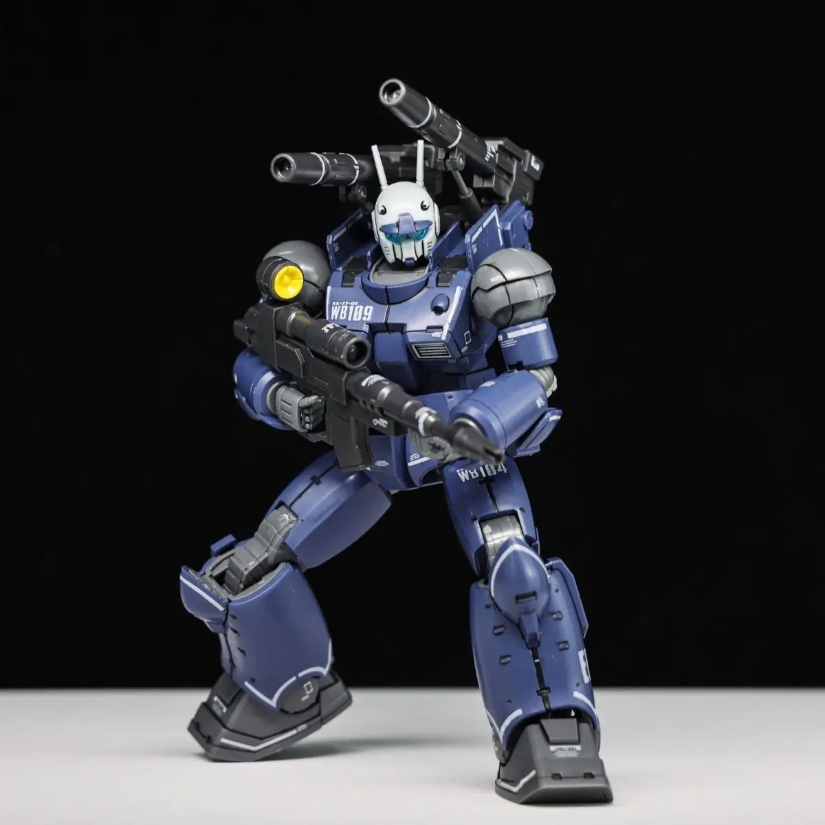 

HG GTO dusty blue GM Ground Type Gundam Assemble Model.Deliver stickers and support frame.Figures Model Building Decoration