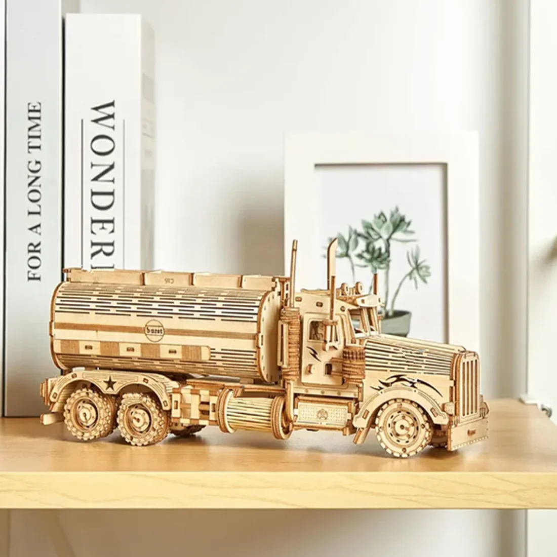 DIY 3D Houten Puzzels Brandstof Truck Model Jigsaw modelbouwpakketten hout Montage Speelgoed voor Kinderen Volwassenen Educatief Speelgoed