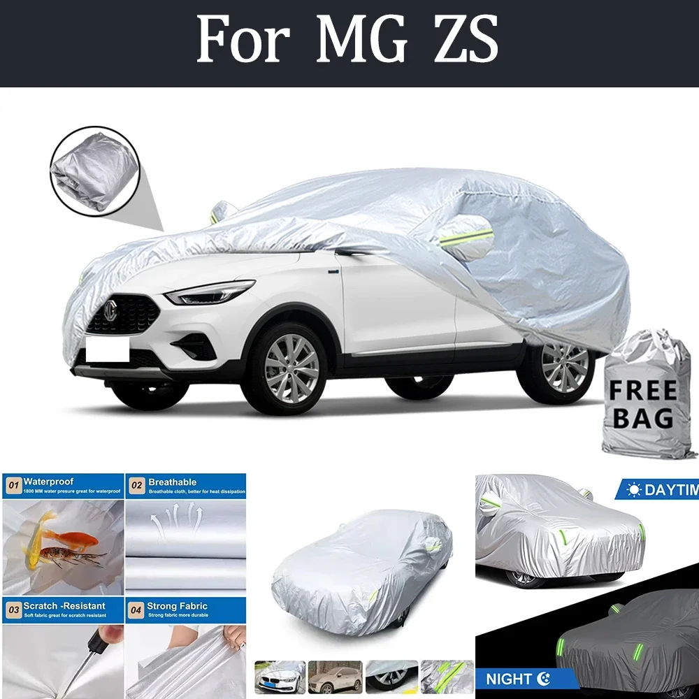 

For MG ZS Car Cover Outdoor Protection Covers Snow Sunshade Waterproof Dustproof Exterior UV Car Accessories