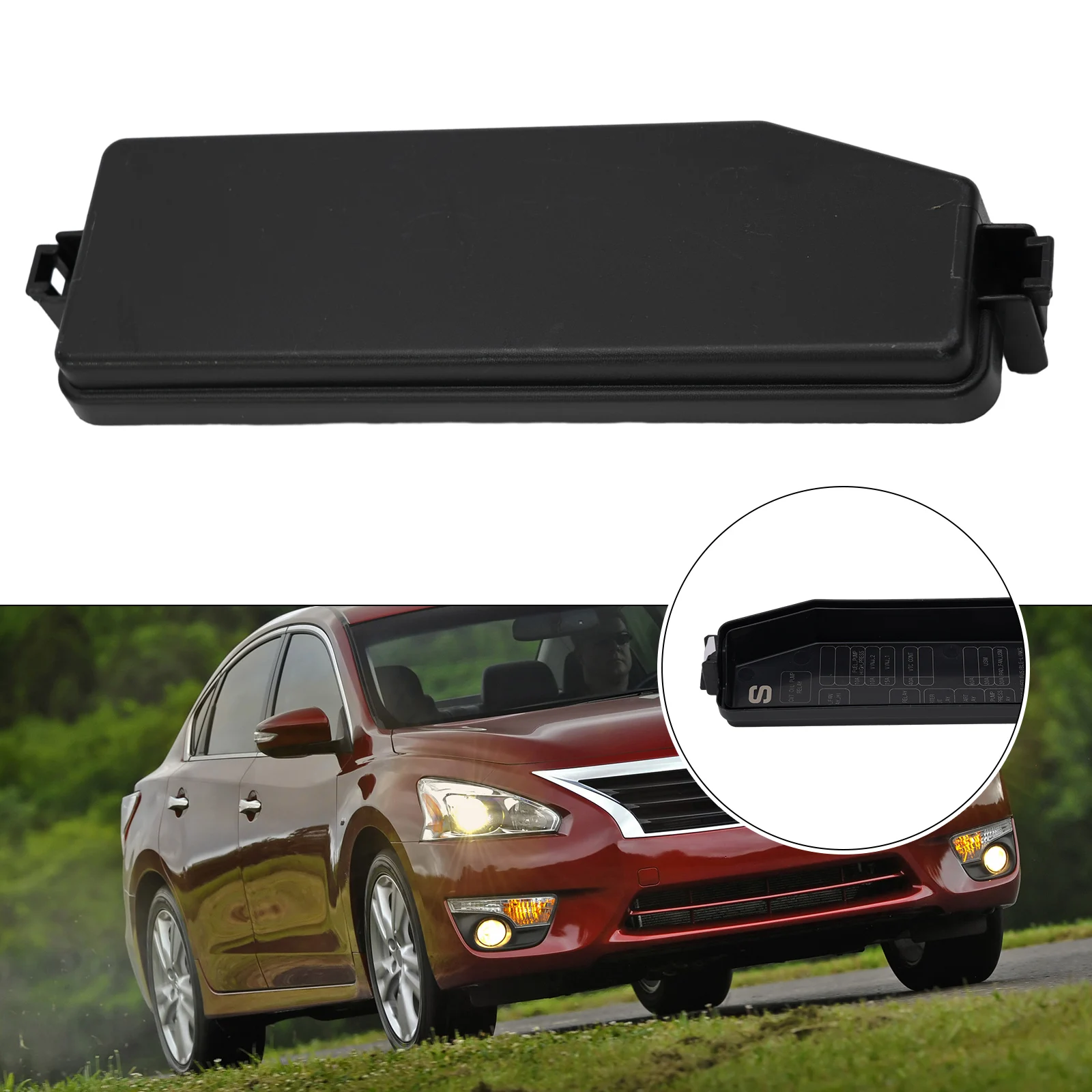 

Автомобильные аксессуары, крышка блока предохранителей 24382-4BA0B, автозапчасти, прямая замена для Nissan, Rogue 2014-2020