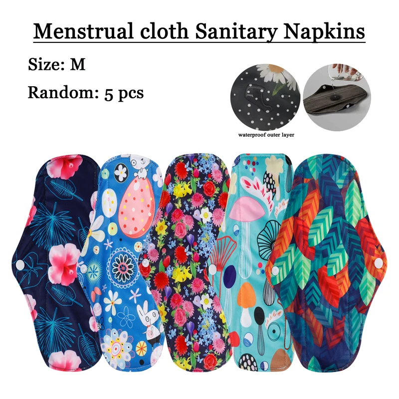 

5/10pcs Reusable Menstrual Pads Washable Sanitary Napkins Feminine Menstrual Period Cloth Pad Women Panties Liners for Wholesale