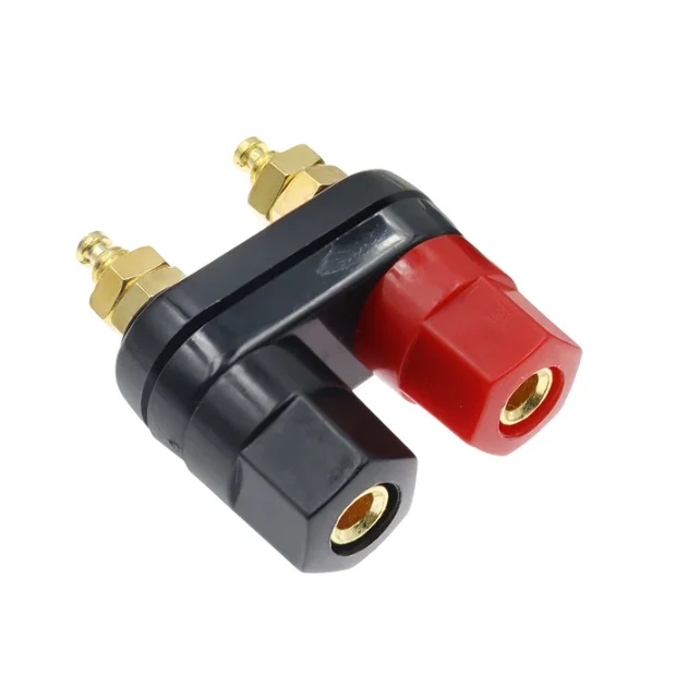 Siamese double position audio amplifier terminal red black double hex double plum 4MM banana socket terminal block