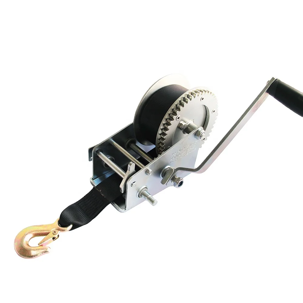 

Portable Small Hand Winch Boat Trailer Hand Winch With Webbing Or Cable Treuil Manuel Bateau