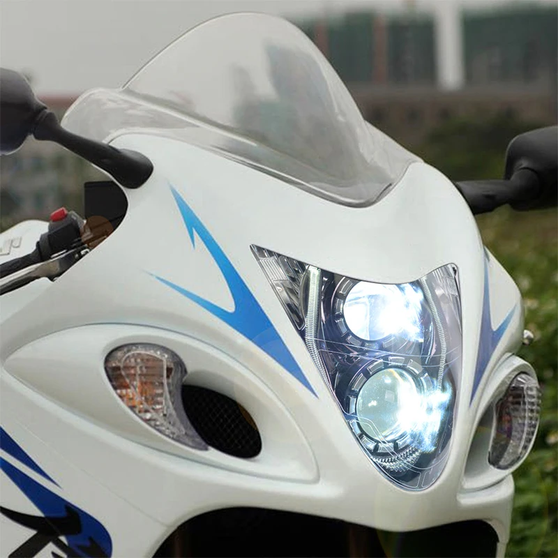 

KT Motorcycle New Full LED Headlight Assembly Suzuki Hayabusa GSX1300R 2008-2020 ABS Plastic Front Headlamp Completed 6000k